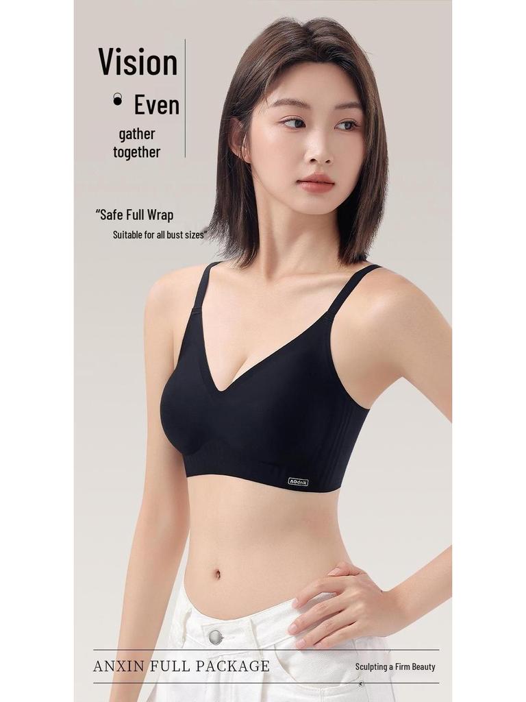 Seamless Wire-Free Uplift Bra: Soft, Supportive, Anti-Sagging Lingerie for Women.