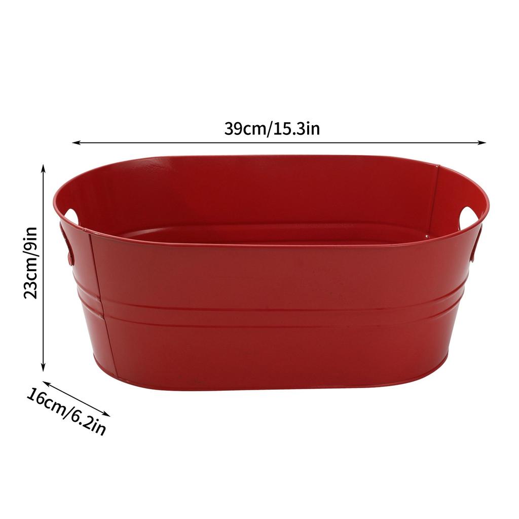 Galvanized Metal Ice Buckets, 4 Gallon Large Ice Buckets For Parties Wine Beverage Tub With Carry Handle For Home Beer Coolings