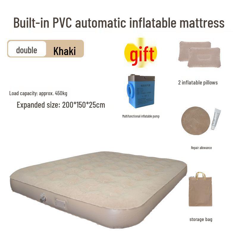 Dual-Use Self-Inflating Air Mattress for Home & Outdoor Camping
