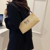 Large Capacity New Casual Temperament Underarm Simple Fashion Solid Color Bow Summer 2025 Straw Woven Shoulder Bag Bag