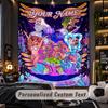 Personalized Wall Tapestry,Lady Gaga Custom Printed Name, Fabric Wall Art For Indoor Room Backdrop