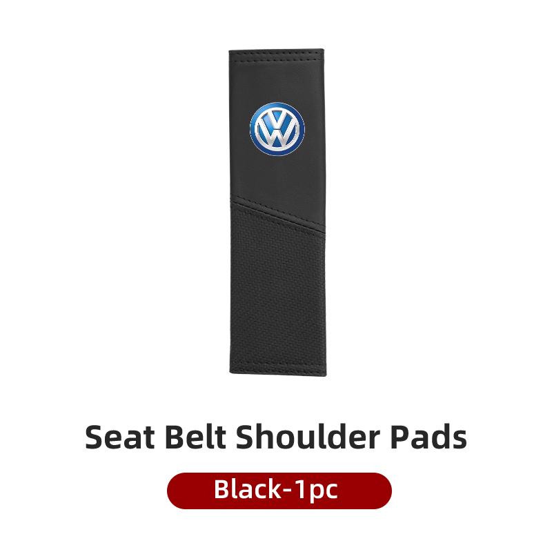 LEG1 Car Seat Belt Cover Safety Belt Two-colour Splicing Shoulder Protection Pads For VW Tiguan CC Jetta Polo Passat T-ROC Touareg