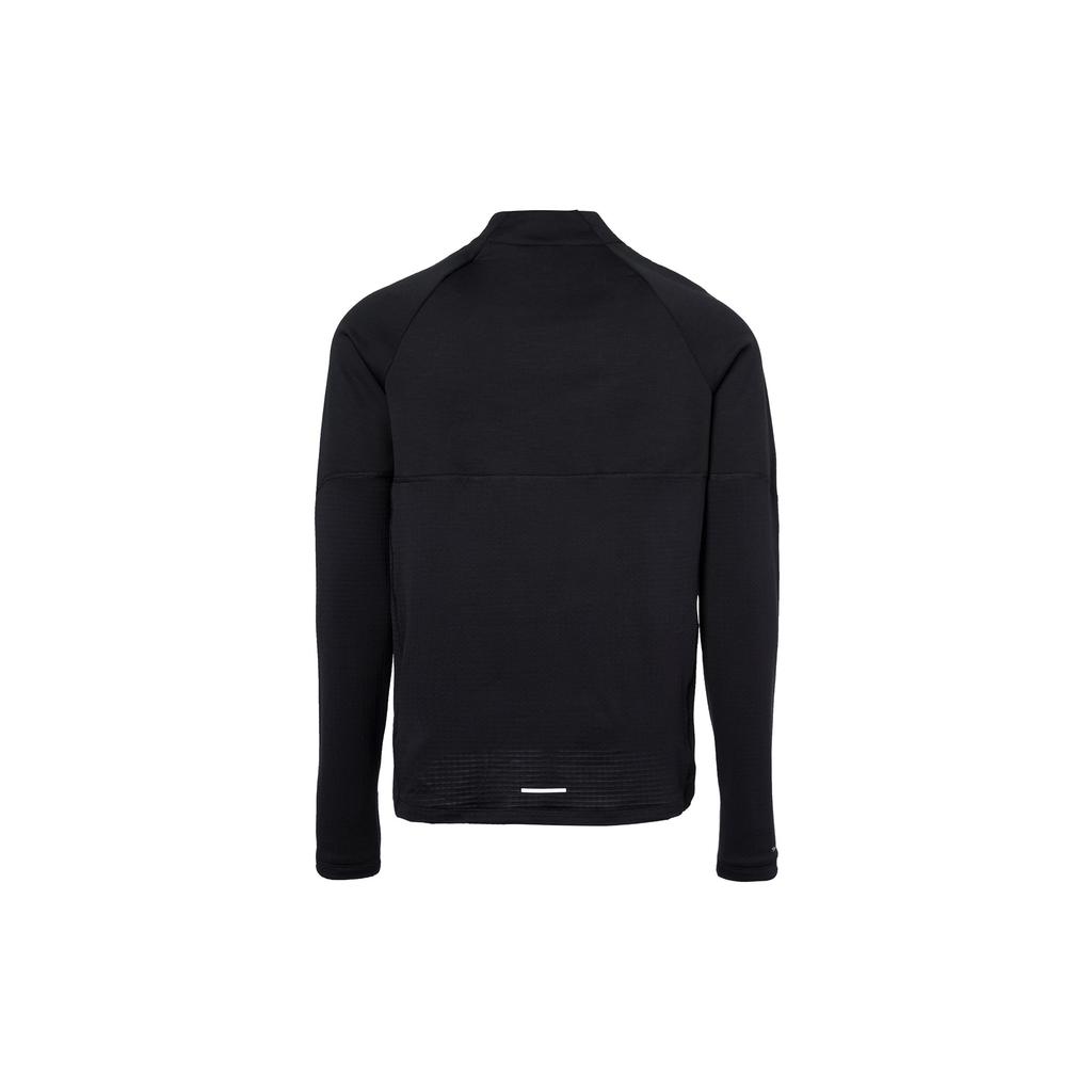 Nike Stójka Jednolity kolor Pół zamek Wodoodporny Raglan Długi rękaw T-shirt Męskie topy Czarny FB8565-010