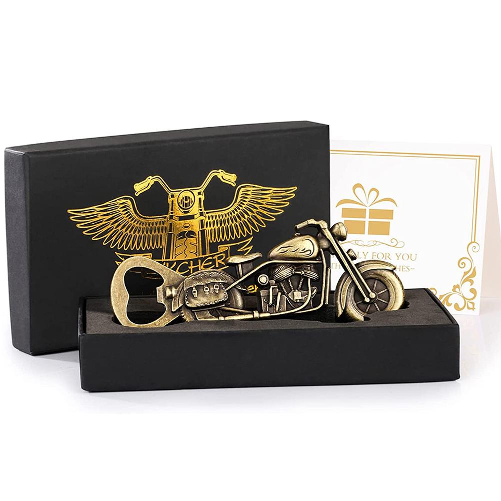 Luxury Motorbike Bottle Opener Gifts Box for Boyfriend Black Motorcycle Original Beer Bottle Opener Bar Party Accessories Tools
