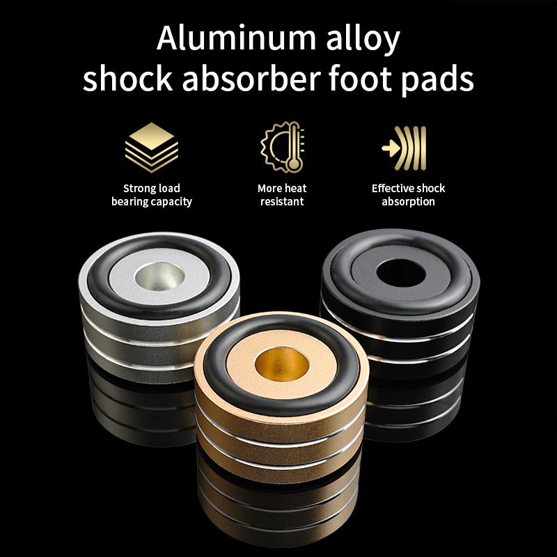 Speakers Spike Pads With Non-Slip Rubber Rings Applicable to Speakers, Subwoofers, Home Theater, Turntable DAC Feet Pad