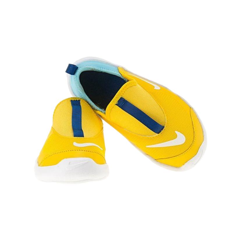 New Nike Lil' Swoosh Low-Top Running Shoes Yellow Blue Infant And Toddler AQ3113-700