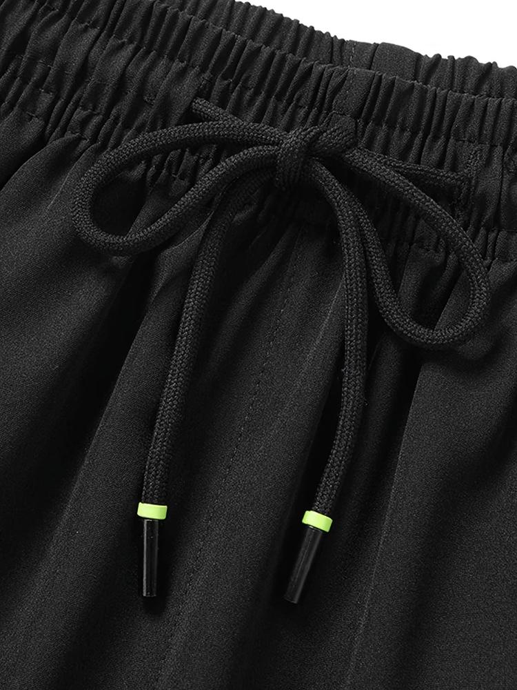 Men'S Fashion Casual Shorts | Lightweight Non-Stretch, Asymmetrical Hem, Drawstring Closure, Side Zipper Pockets for Summer