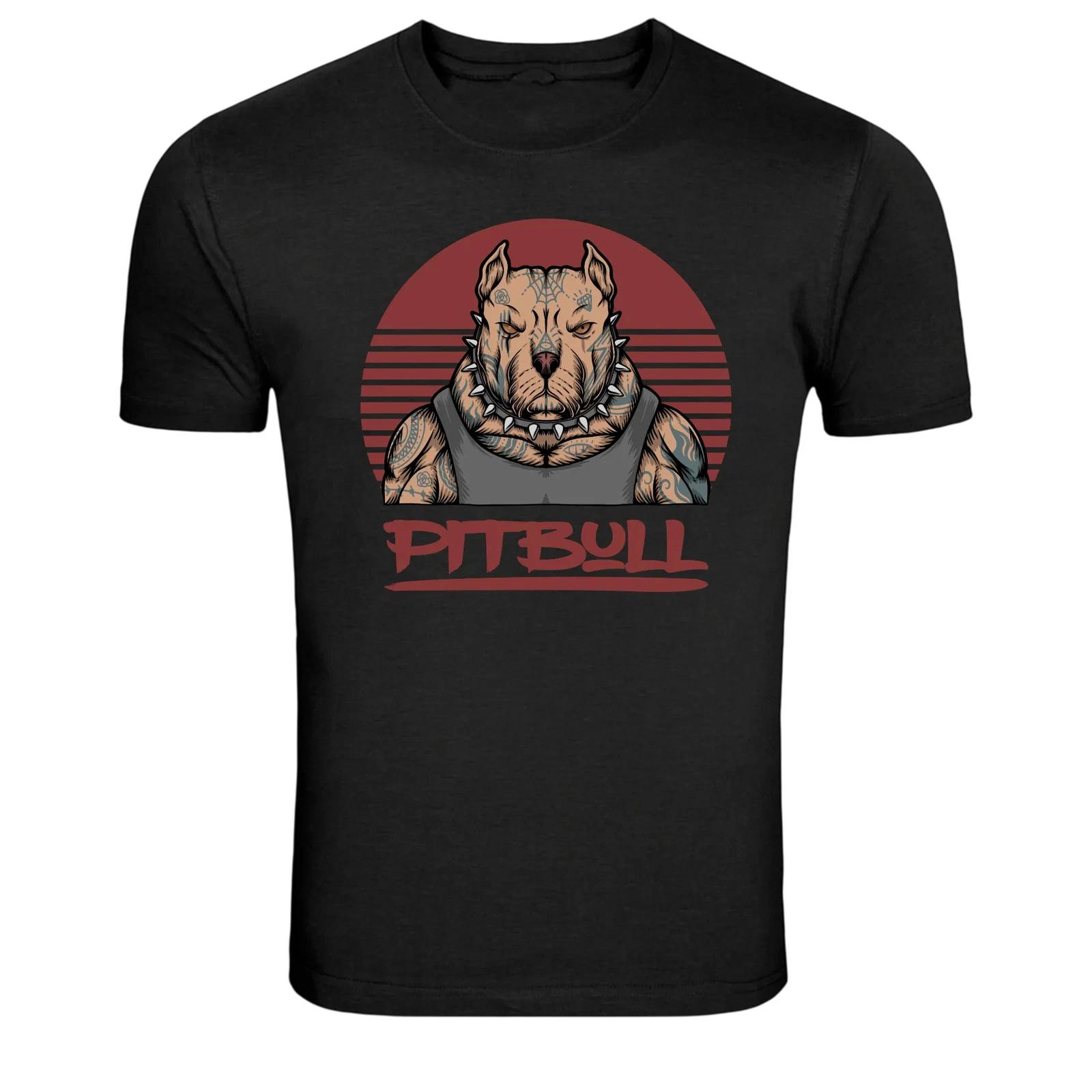 

Pitbull Dog Tough Tattoo Style Graphic T-Shirt 4XL