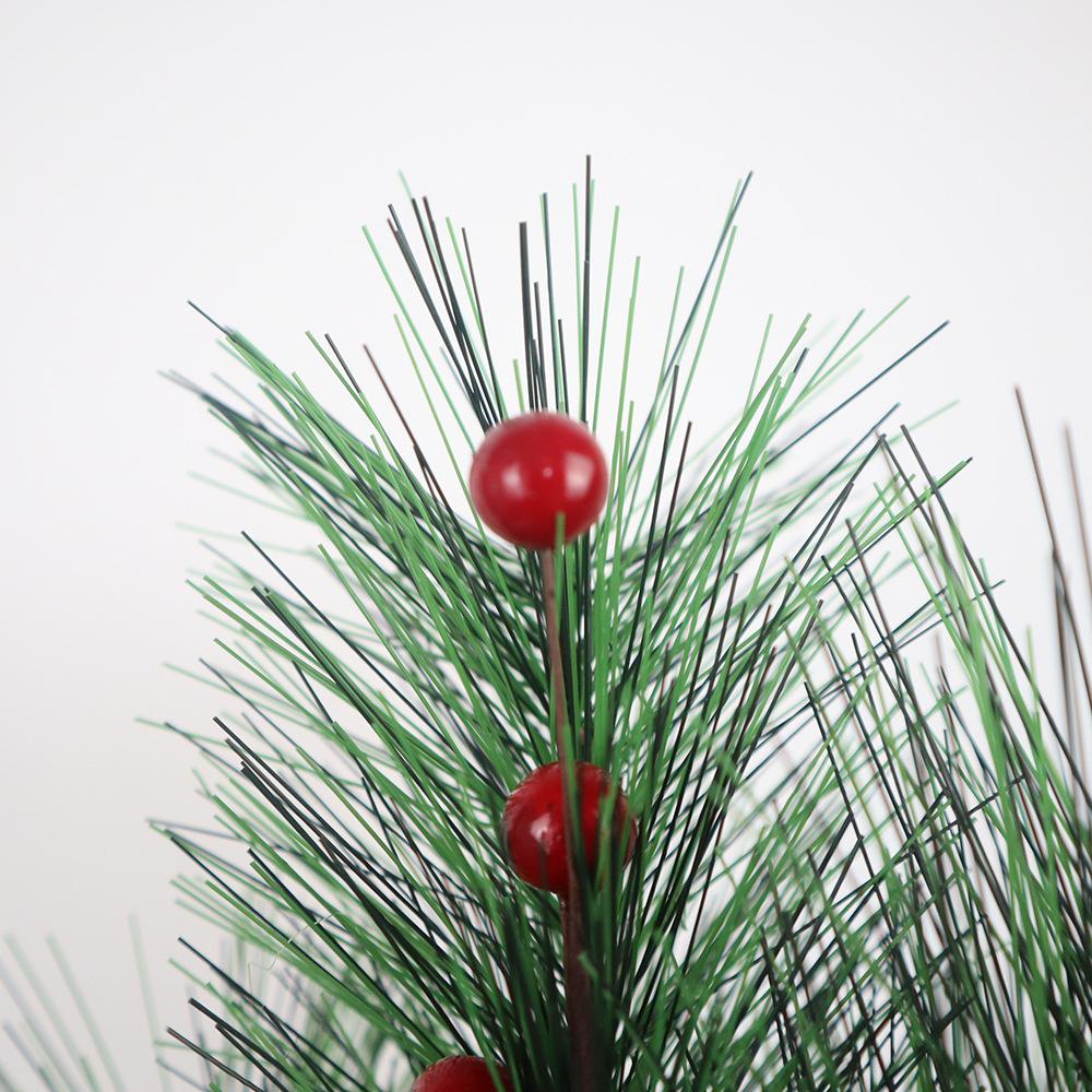 Christmas Berries Pine Picks Christmas Flowers Artificial Red Berry Pine Branches Long Faux Pine Stems with Pinecones for Xmas Tree Floral Arrangement
