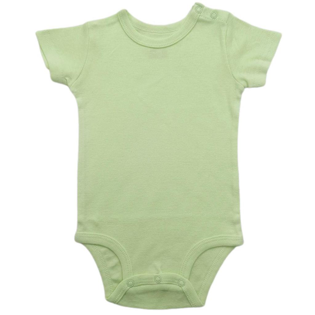 Baby Shoulder Snap Ribbed Cotton Bodysuit - Short Sleeve One-Piece Romper for Boys & Toddlers