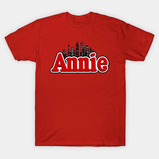 

Men Black Print T-shirt Annie - Design #1 *(Personalisation Available) No-Cut Transfer Paper Print Cotton Tshirt 4XL червоний