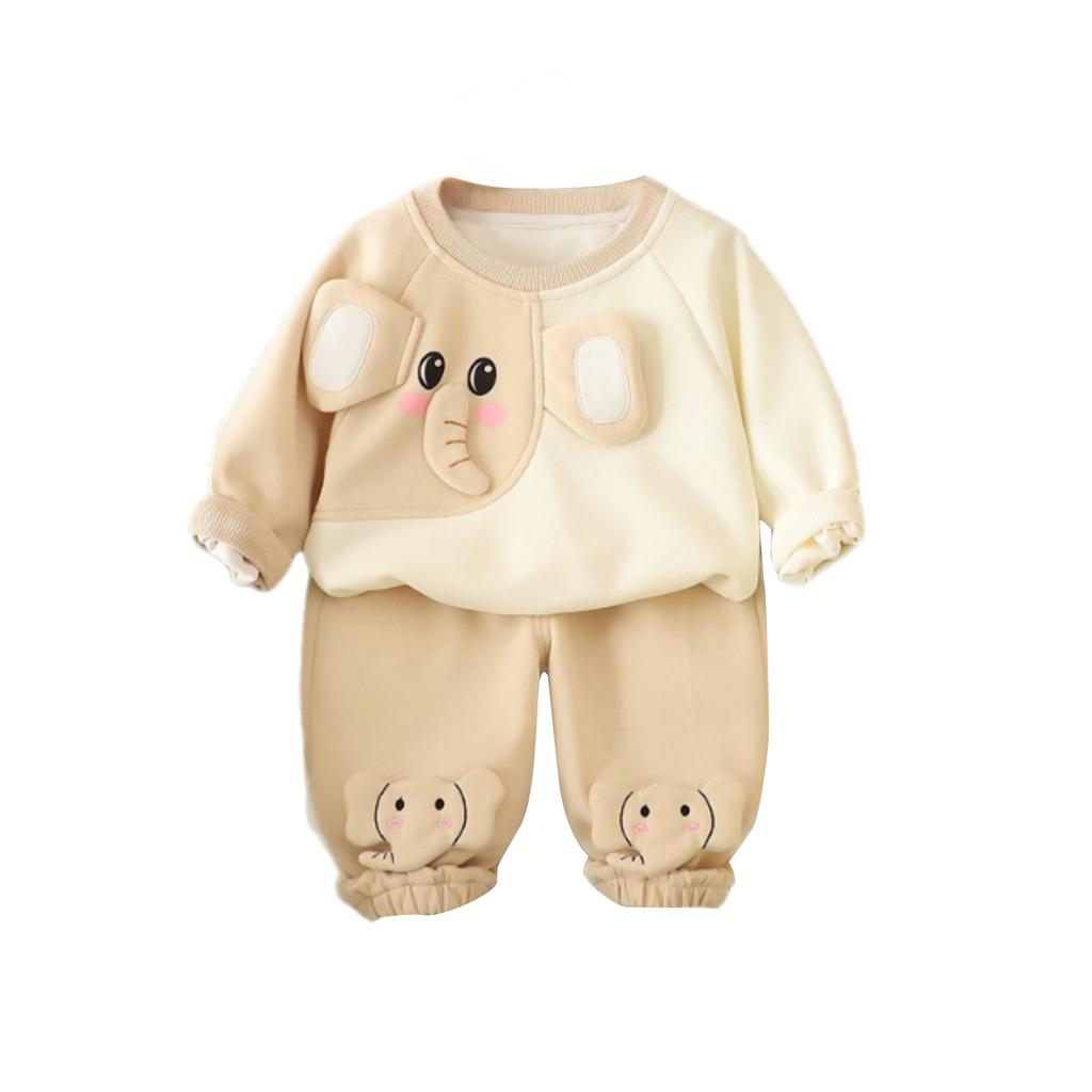 Kids Casual Long-Sleeve Set, Comfortable Daily Wear Outfits