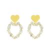 High Quality Light Luxury Full Diamond Exaggerated Chain Fringed Earrings Femininity Love Rhinestone Earrings Internet Celebrity Earrings Wholesale