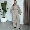 Cross-border European and American women's clothing  Amazon stand-up collar casual button lantern sleeve top fashion wide-leg pants