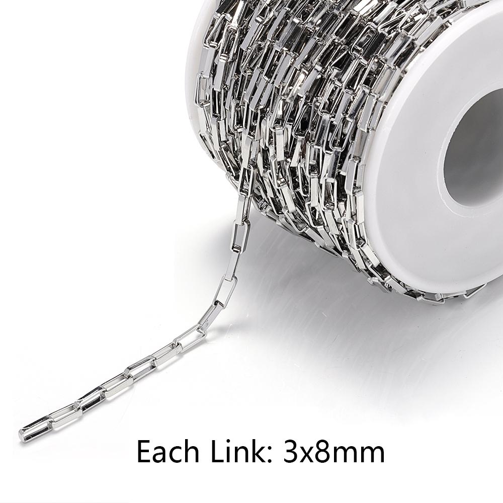 1meter Gold Stainless Steel Chain Multi Styles Star Thick Cable Curb Chains for Necklace Bracelet Jewelry Making DIY No Fade