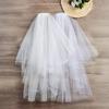 Elegant Short Simple Two Layer White Ivory With Comb Bridal Veil Women's Tulle Wedding Veil