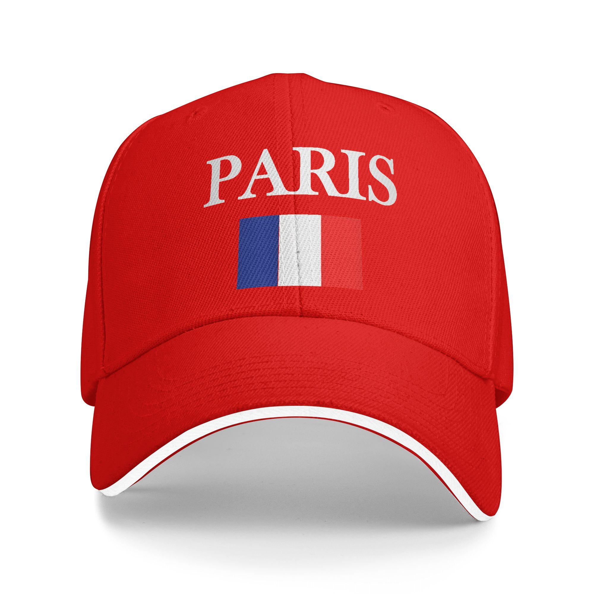 Paris France Flag  Casual Baseball Cap  Kpop Rock Trucker Hat Summer High Quality Unisex Unisex yk Retro Baseball Caps One Size