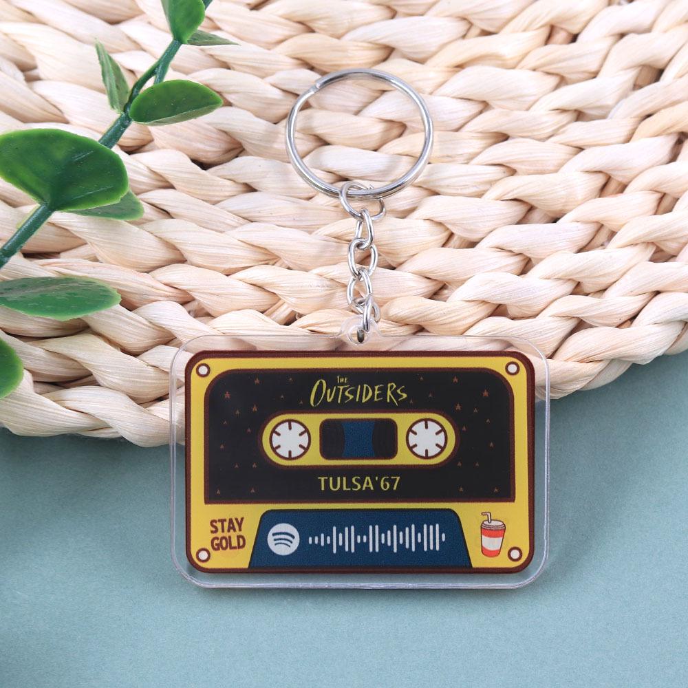 The Outsiders Retro Cassette Tape Keychain Charm