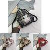 Shelliemay Duffy Simple Plaid Canvas Backpack With Breathable Fabric For College And Casual Outings