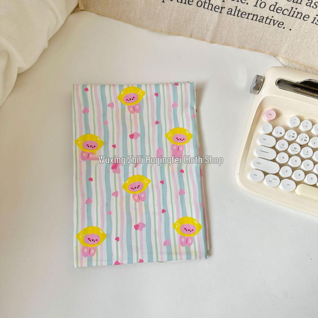 100% Cotton Digital Print Stripe & Floral Fabric for Kids' & Women's Wear, Pajamas, Homewear, Tablecloth DIY