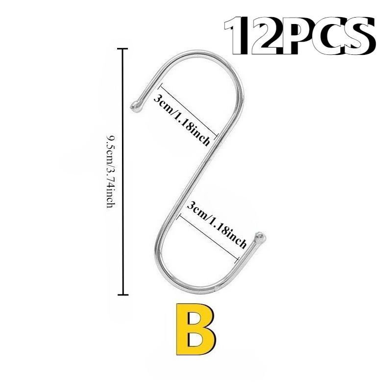 S-shaped Hook - Multi Purpose S-shaped Decorative Hanger | Used for Bathrooms, Changing Rooms, Durable Metal Hooks