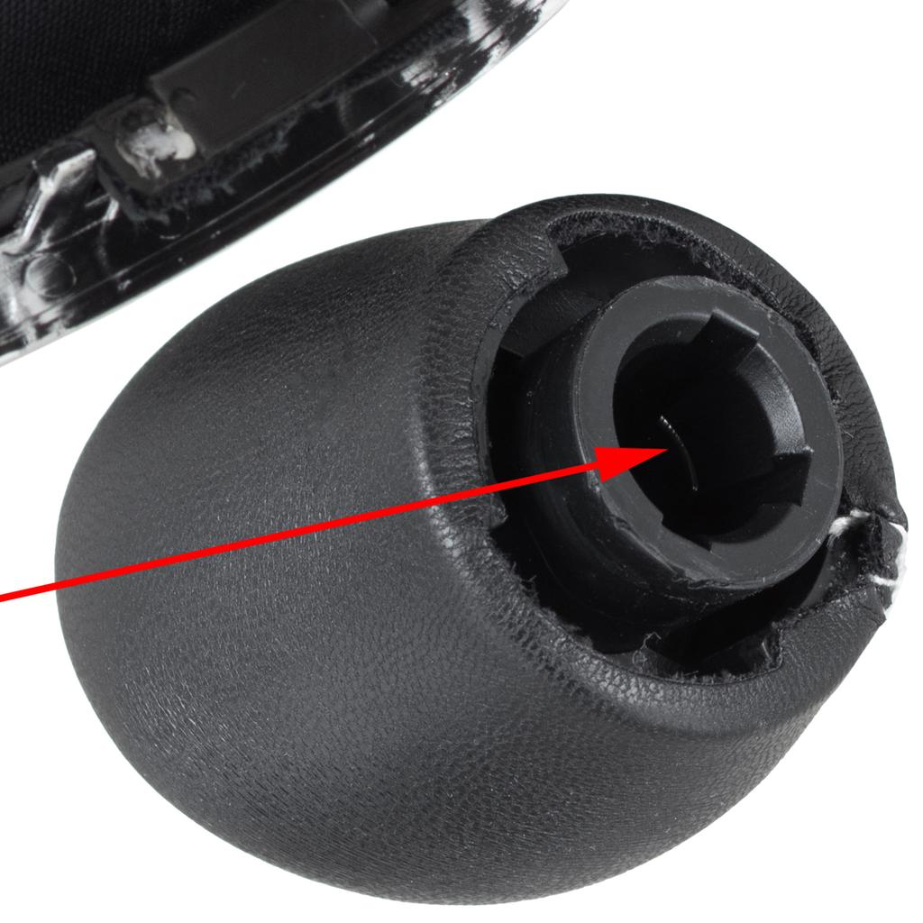 Renault Trafic III 14-19 Gear Shift Knob, Black & Chrome with Black Gaiter with Chrome Frame, 6 Speed