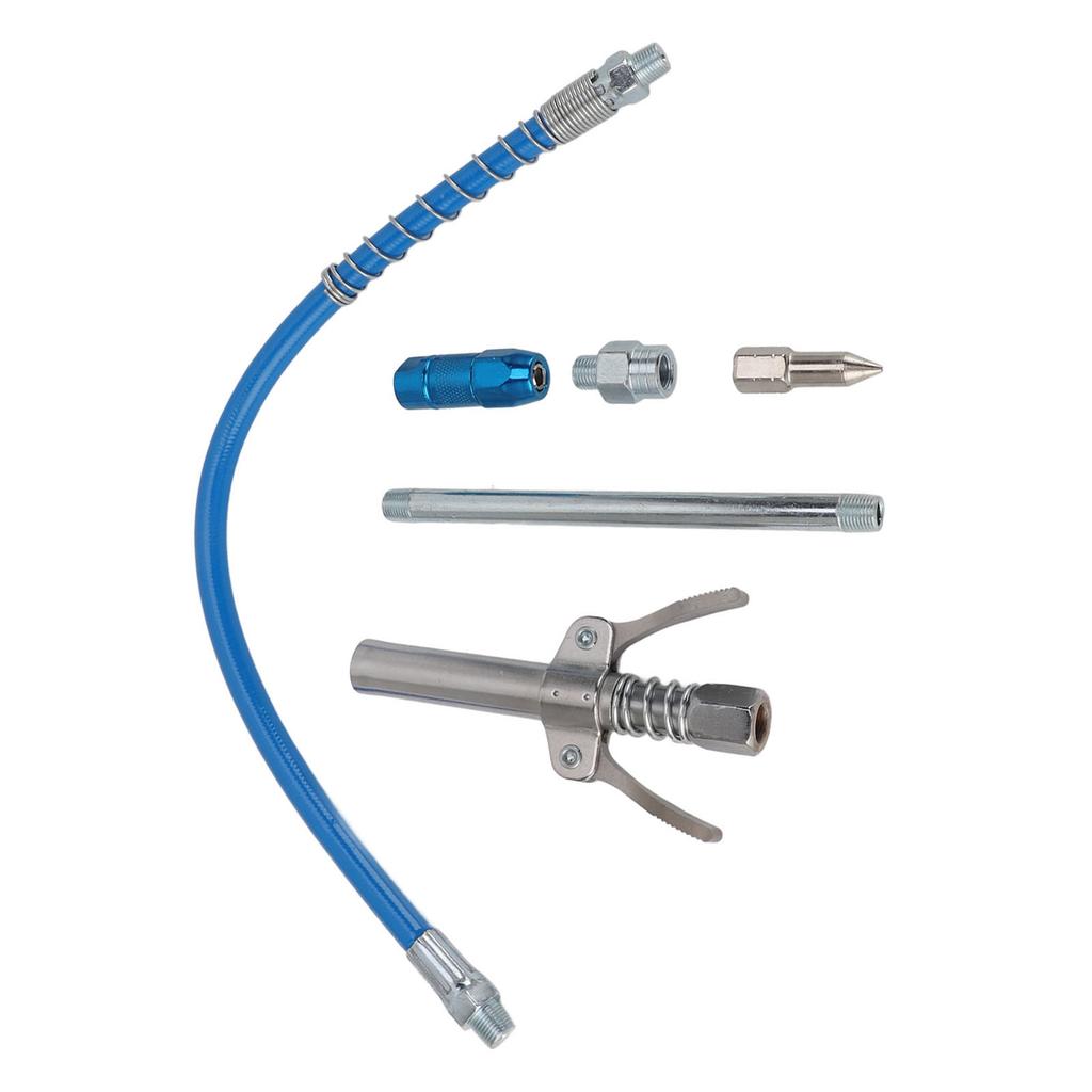Grease Gun Coupler Kit Extended Locking Set with Adaptor High Pressure Manual Pneumatic Electric