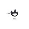 Silicone Ear Molds for Air Tube Intercom Earphones, Medium Size, Right and Left Ear (Set of 6), Black