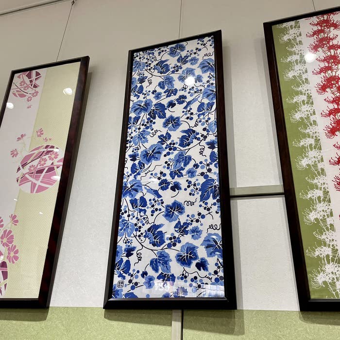 Some no Anbo Tenugui hand Wild Navy Tokuoka Made in 35cm x 100cm (Japanese towel) "Sometsuke Yamabudo" (Dyed Grape) Blue, Hand-dyed, 100% Cotton,