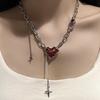 New Red Heart Patchwork Star Tassel Necklaces Women Premium Sense Sweet Cool Y2K Luxury Hundred Necklace Party Jewelry Gifts