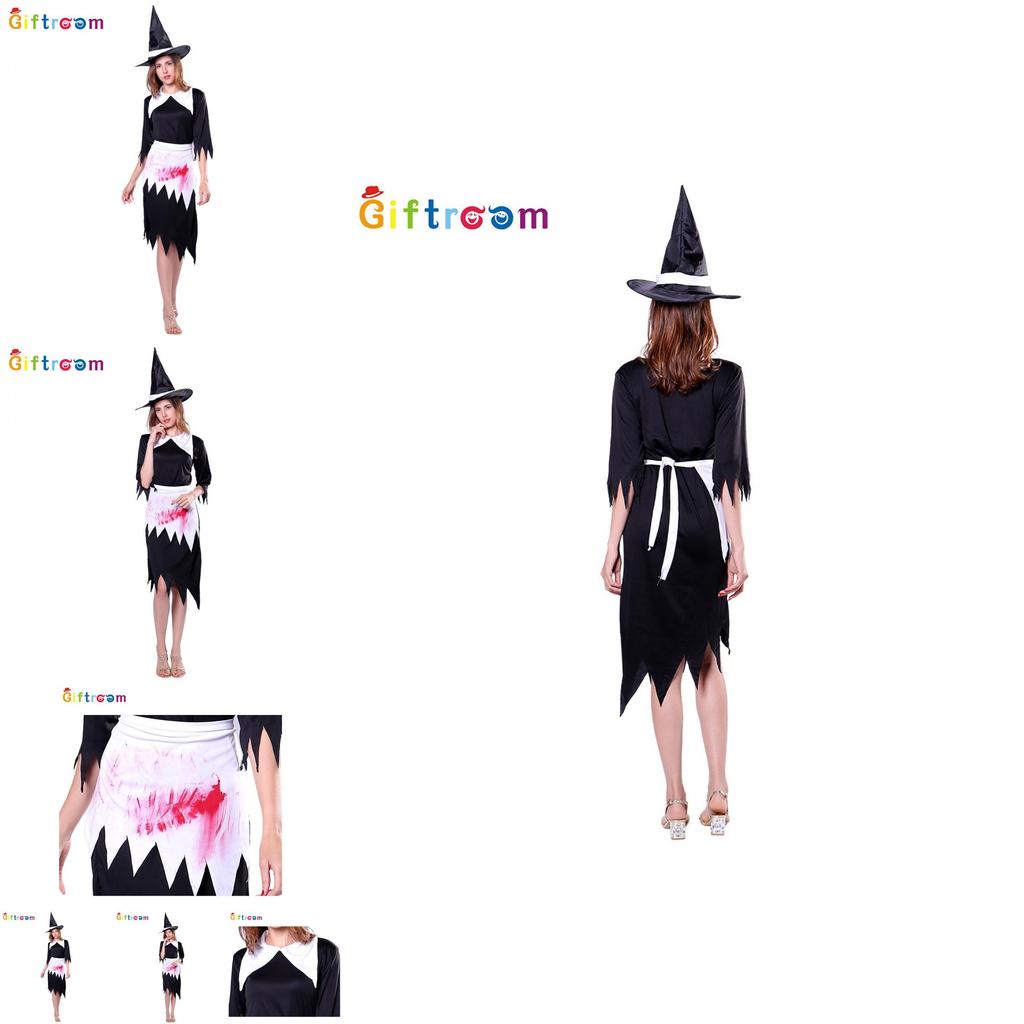 Captivating Polyester Witch Cosplay Dress For Women Ideal For Stage Shows And Easter Celebrations