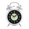 62KD Twin Bells Bedroom Alarm Clock Large Green Glowing Dials Nightlight Feature Loud Wake Up Sound Desk Clock for Student