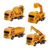 Construction Truck Fire Truck Inertia Pull Back Truck Set Gift Box Excavator Bulldozer Model Boy Toy