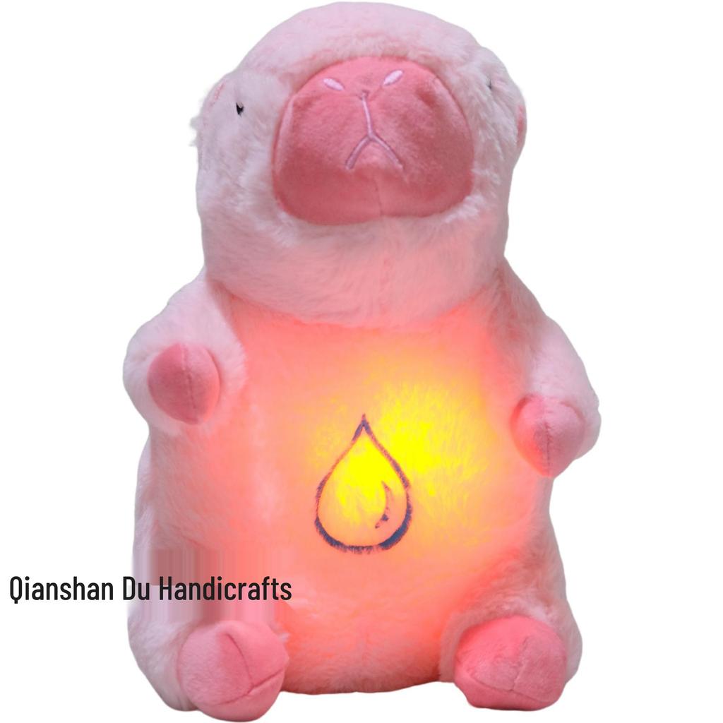Capybara & Friends: Musical Plush Toy with Light-Up Features (Strawberry, Avocado, Donkey, Tiger)