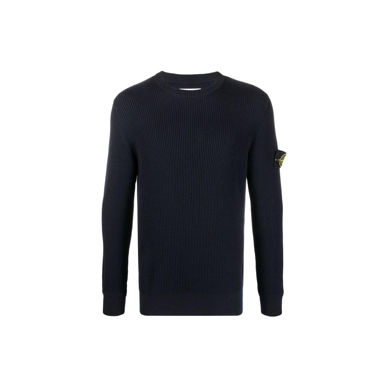 

Stone Island Ss22 Solid Color Logo Patch Crew Neck Casual Long Sleeve Sweater Men sweater Dark-Blue 7715553C2-V0020 XL