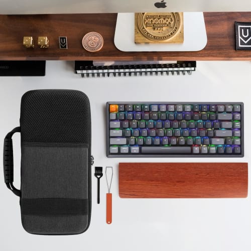 Geekria 75% Keyboard Case, Hard Shell Travel Carry Bag for 84-Key Portable Keyboards, Compatible with Keychron K2, Logitech POP Keys Mechanical Keyboa