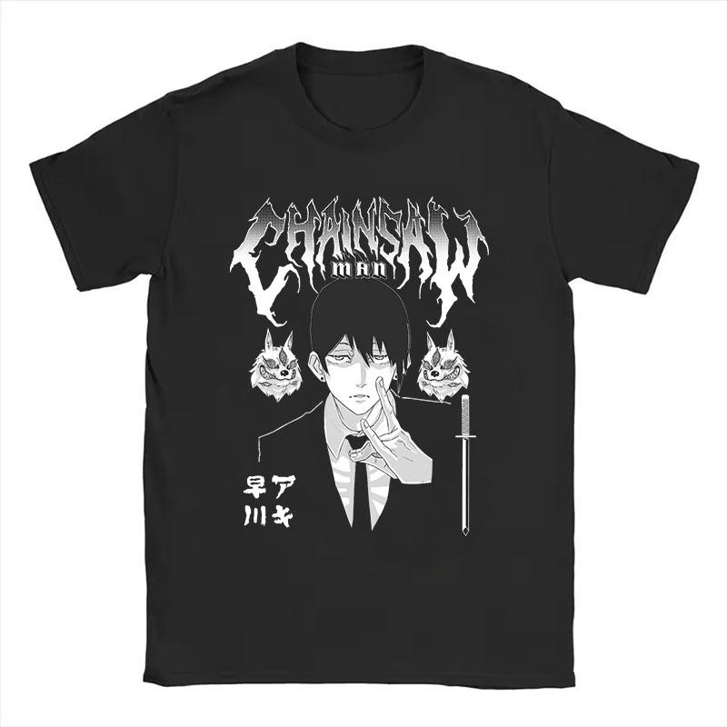 Anime Chainsaw Man Pochita Poster Printed Tshirt Mens and Womens Tshirt Mens Top Sports Tshirt Mens Tshirt Harajuku Tee