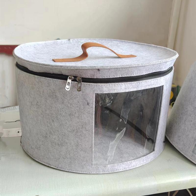 Hat Storage Box Travel Hat Box Large Round Hat Carrier Case Organizer or Women Cowboy Hat Organizer FoldableTravel Cap Boxes