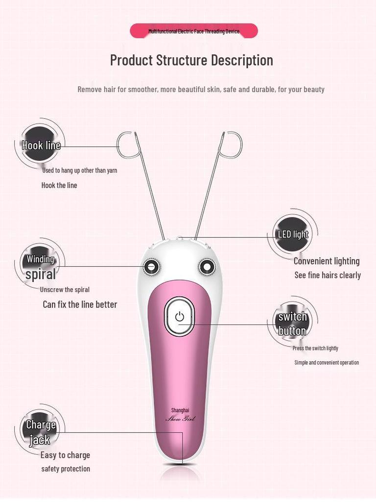 Electric Facial Hair Threading & Removal Device Epilator