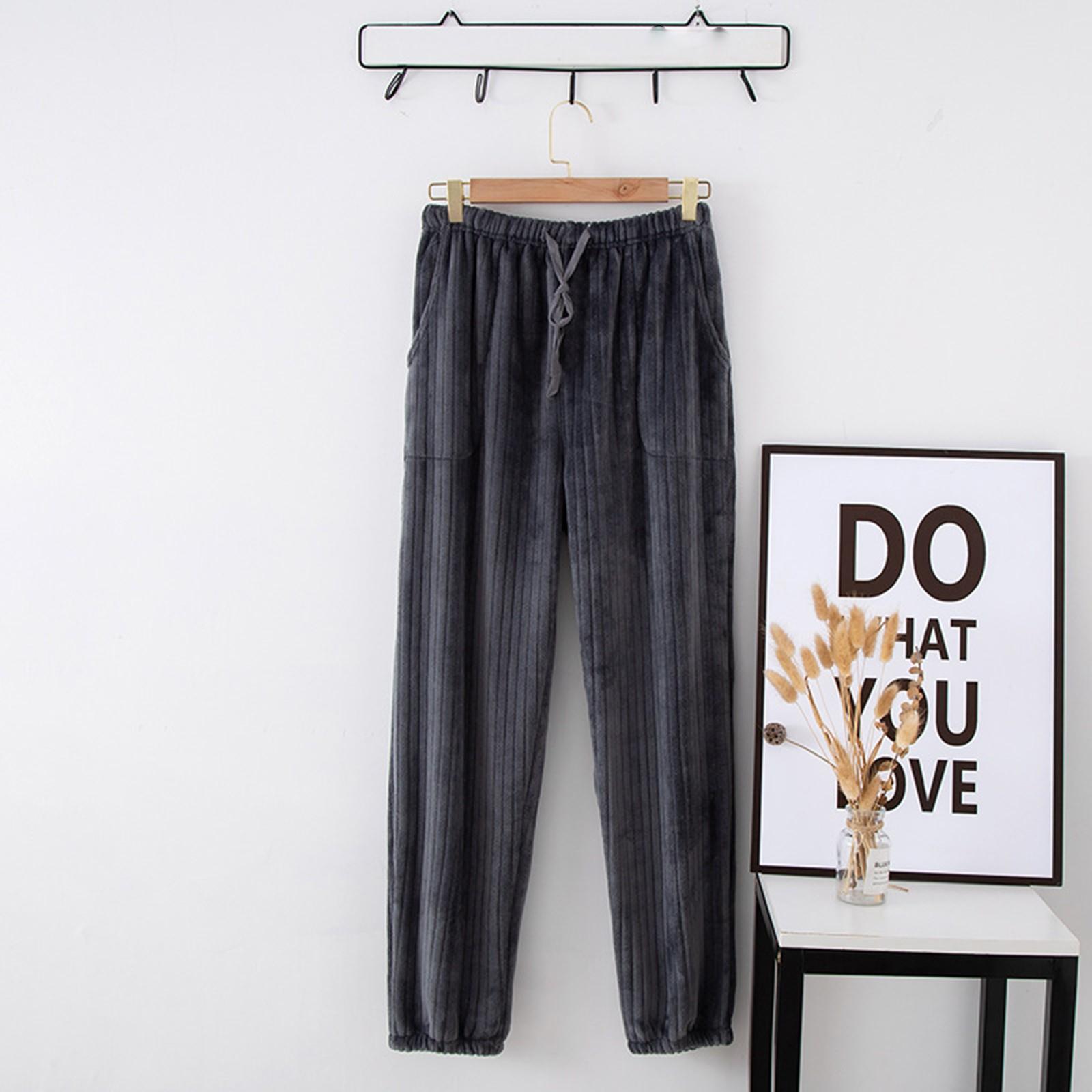 

Женские термофлисовые карманы пижамные теплые повседневные брюки домашние пижамные штаны XXL