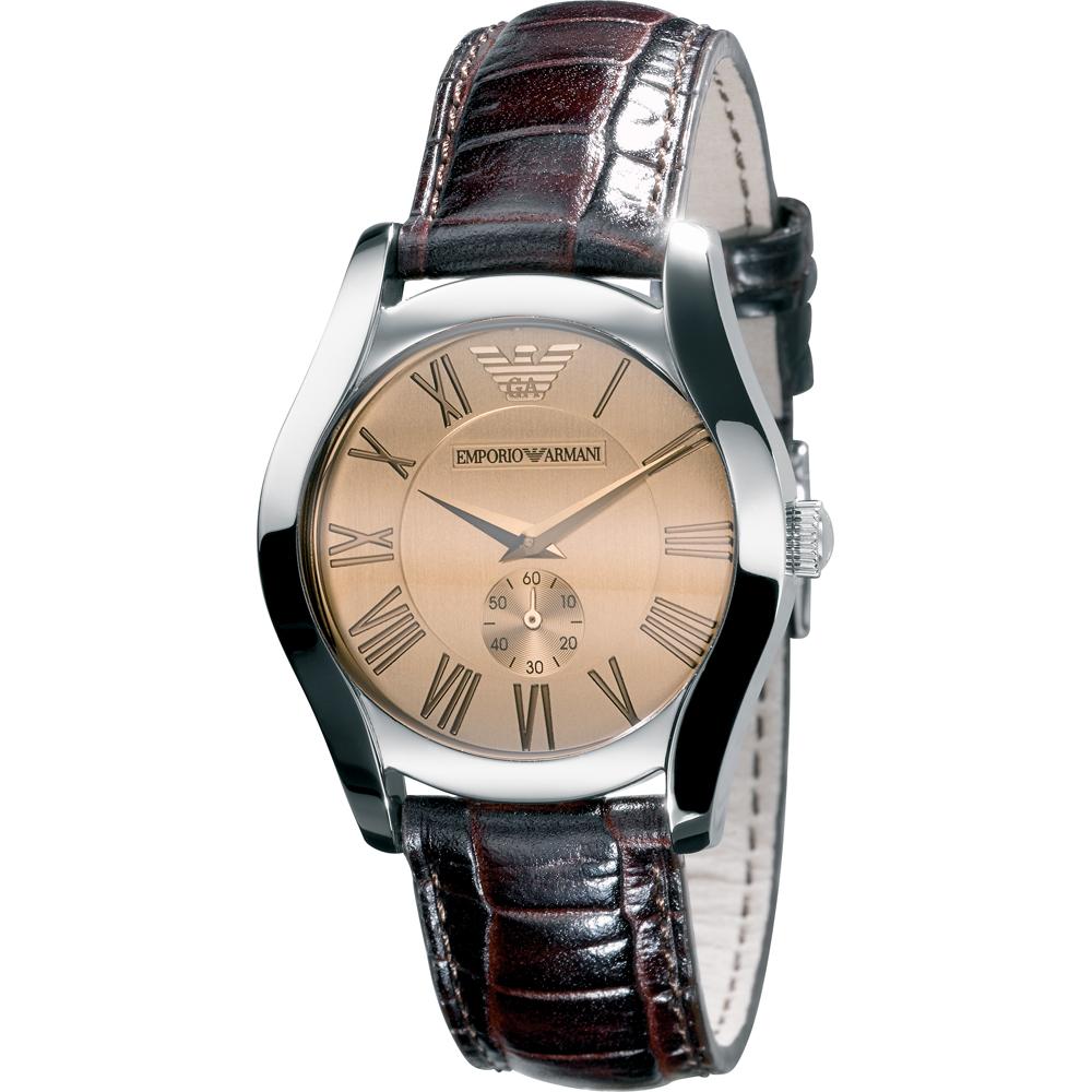 Emporio Armani Valente Medium Brown Leather Ladies Quartz Watch AR0646 коричневый