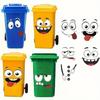 Easy Peelable Stick Smiling Face Stickers 4PCS Premium Decals For Electronics Game Controllers Phone Backs Easy Removal