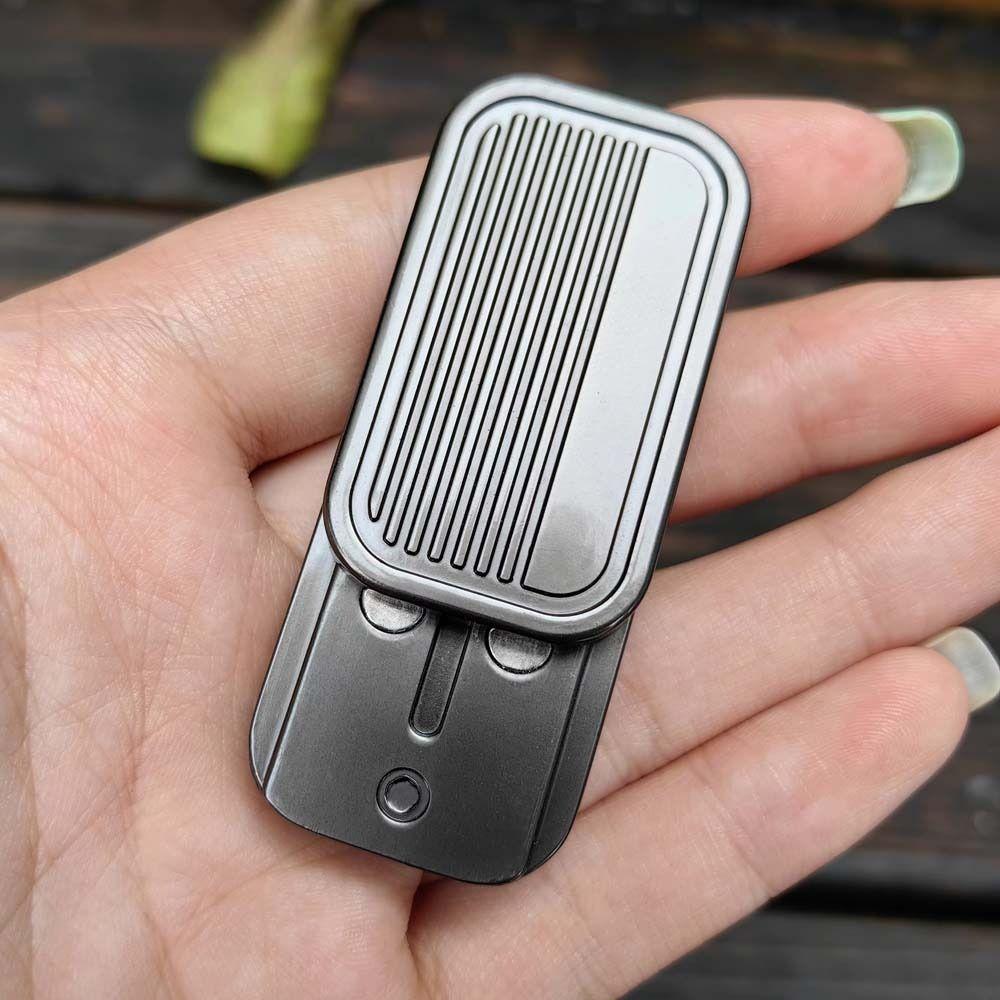 Hand Spinner Push Card Magnetic Triple Push Metal Fidget Toy Creative Fidget Slider  ADHD Autism
