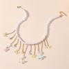 Sparkling Butterfly Pendant Necklace Delicate Tassels Necklace Charming Necklace Perfect for Daily Wear Parties and Gift