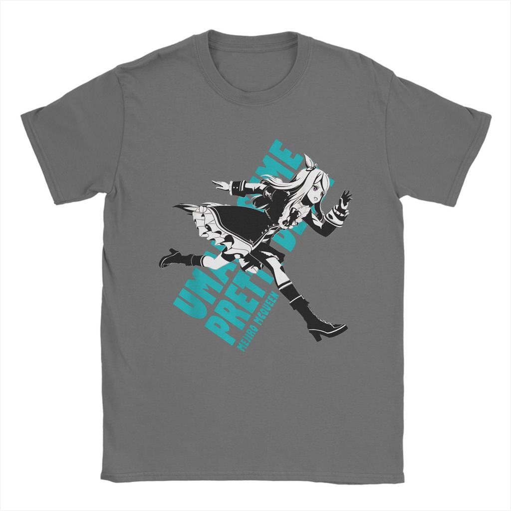 Mejiro McQueen Uma Musume Pretty Men T Shirts Cool Tees Short Sleeve Round Neck T-Shirt Pure Cotton Birthday Present Clothing