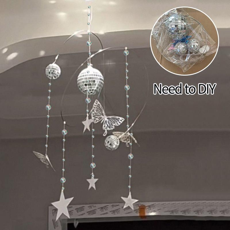 Disco Multi Sided Wind Chime Decorative Reflective Ball Wind Chime Pendant Diy Girl Birthday Gift Planet Light Show Home Decor