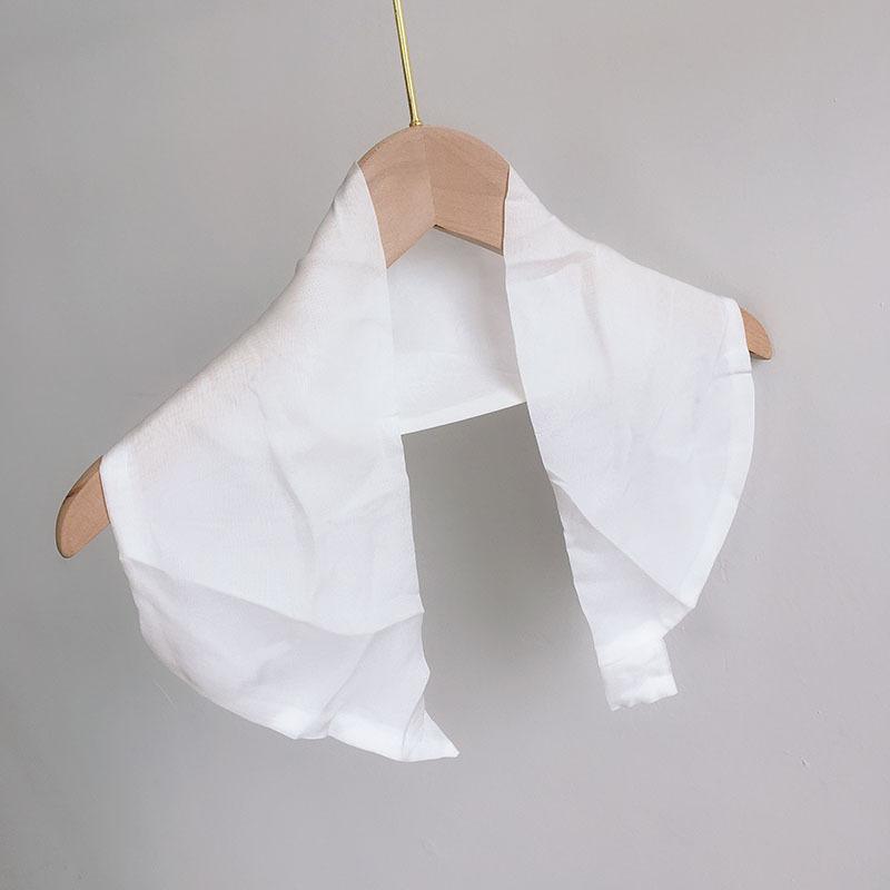 Japonský Sladký Šifonový Hedvábný Šátek Tie-Dyeing Modré Barvení Tráva A Dřevo Ruční Barvení Speciální Bílý Přírodní Materiál Šátek