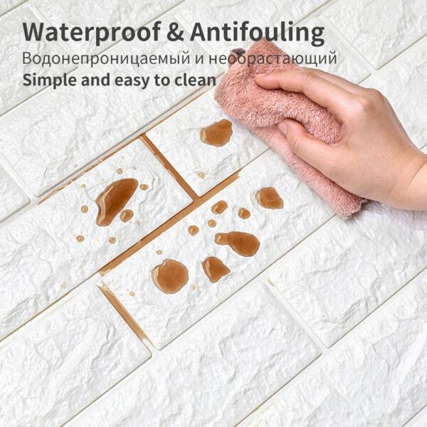70cmx10m 3D Wallpaper Decoration Self-adhesive Antique Foam Brick Wallpaper Living Room Bedroom Waterproof 3D Wall Sticker