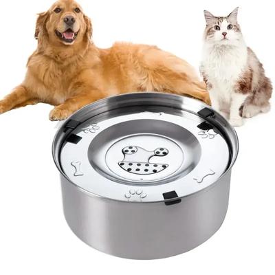 3L Dog Water Bowl Stainless Steel No Spill Large Capacity Dog Food Drink Bowl Slow Water Feeder,Spill Proof Pet Water Dispenser