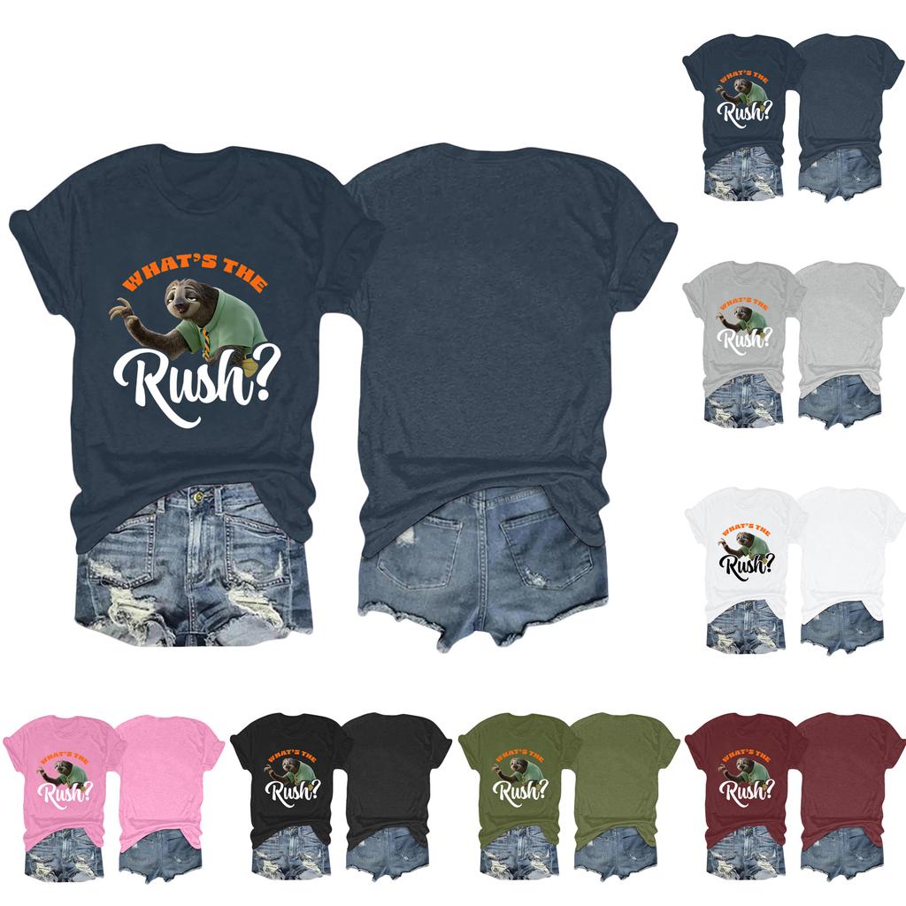 Women's Fashionable And Comfortable Plus Size Printed Casual Short-Sleeve Top